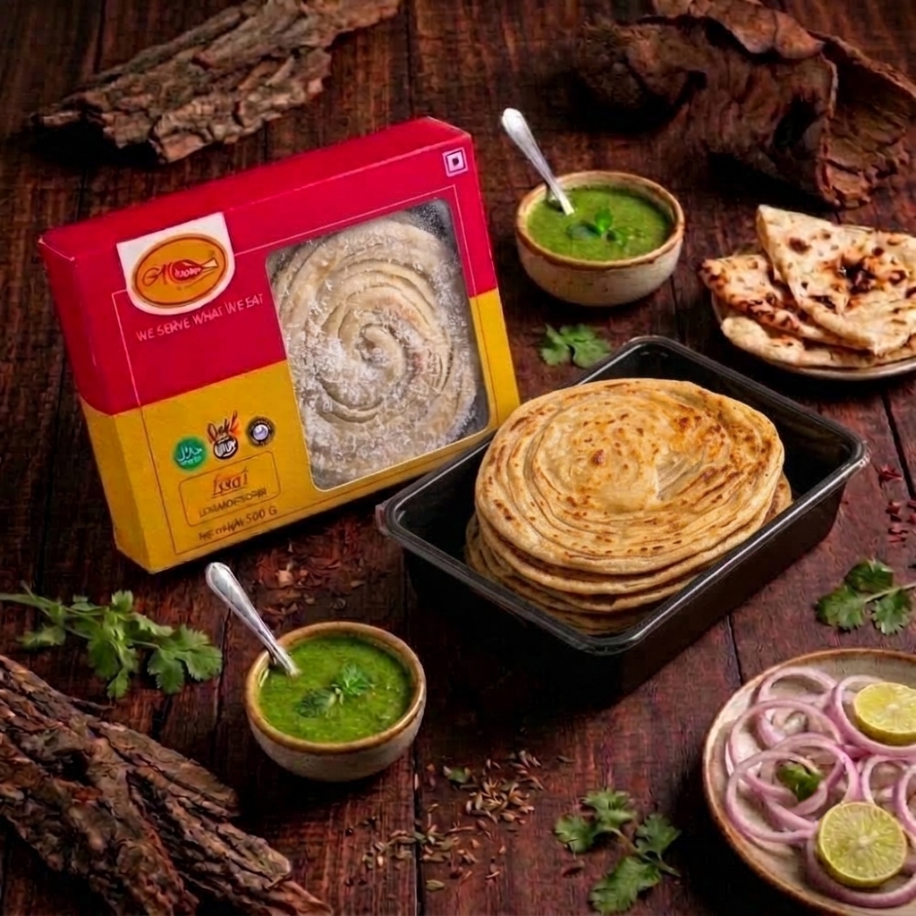 Lachcha paratha ( 6 pcs in pkt . Per pkt price )